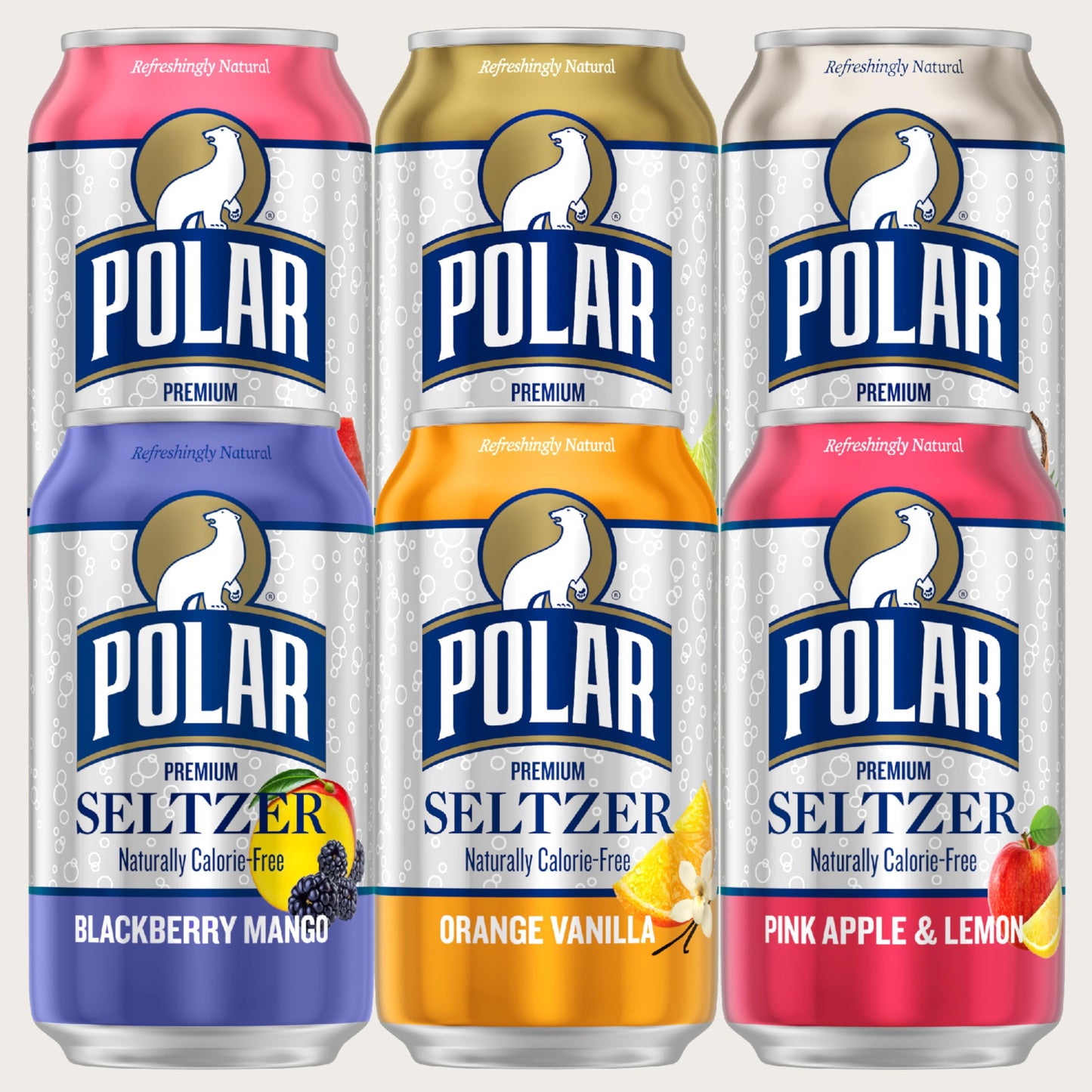 POLAR Seltzer Water Sampler Variety Pack, 12 fl oz Cans, 18 Pack, Model 10161319