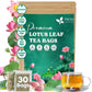 FRESHDRINKUS Premium Lotus Leaf Tea Bags, 100% Natural, Vegan, 30 Count