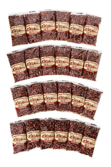 Amish Country Popcorn | 24-4 Oz Bags - Red Popcorn Kernels | Old Fashioned, Non-Gmo And Gluten Free