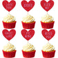 24 Pcs Valentine'S Day Heart Cupcake Toppers Glitter Double Layers Xoxo Sweet Love Be Mine Kiss Me Miss You Cupcake Picks Valent
