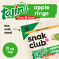 Snak Club Tajin Apple Rings Gummy Candy, Fruit Candy Gummies with Chili and Lime Seasoning, Mild, Gluten-Free and Vegan Snacks,