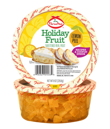 Paradise Diced Lemon Peel, 8 Ounce (Pack of 1)