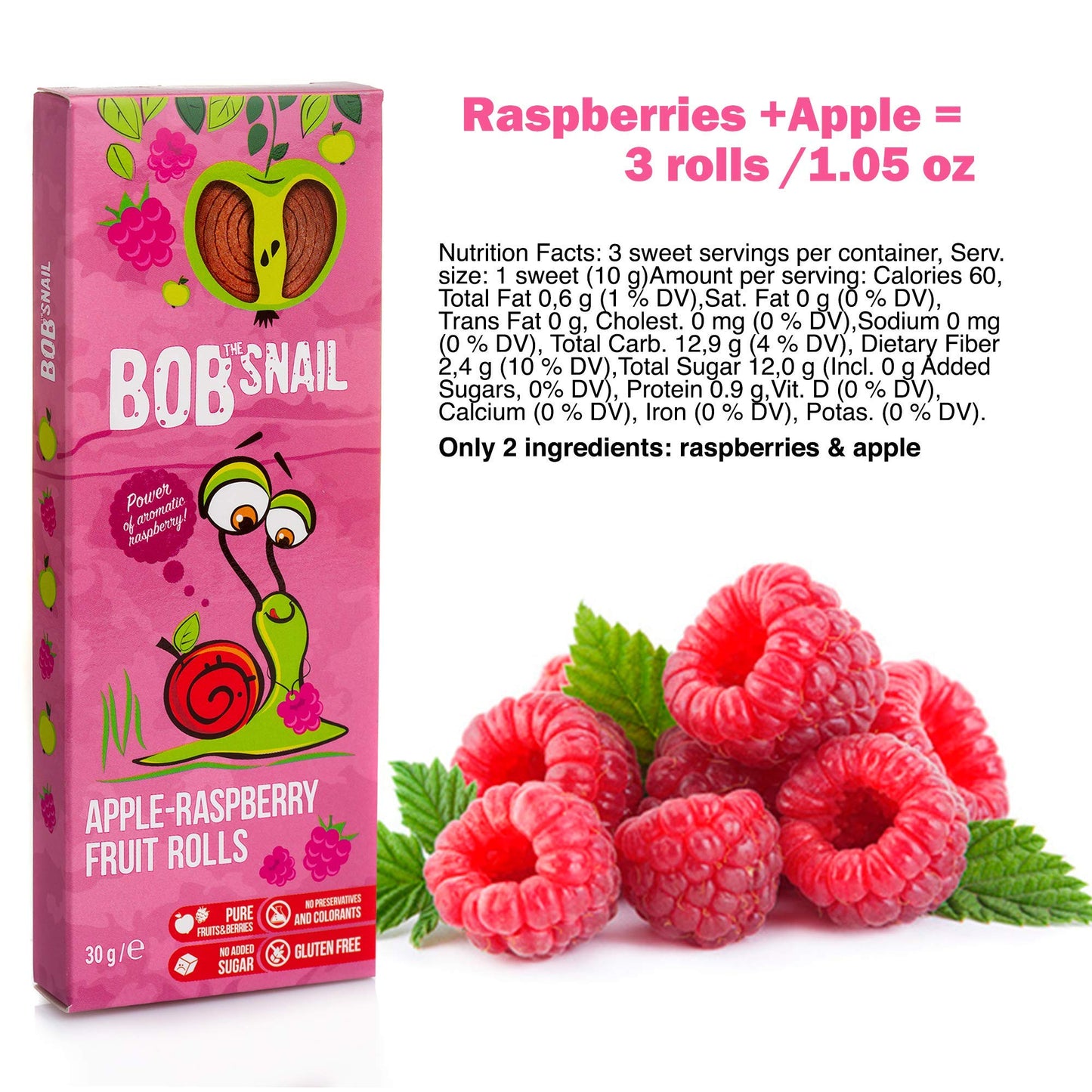 Snacks Variety Pack for Kids Adults - 60 Bulk Healthy Fruit Roll Up Individual Packs of 3 for Kids Adults with Natural Strawberr