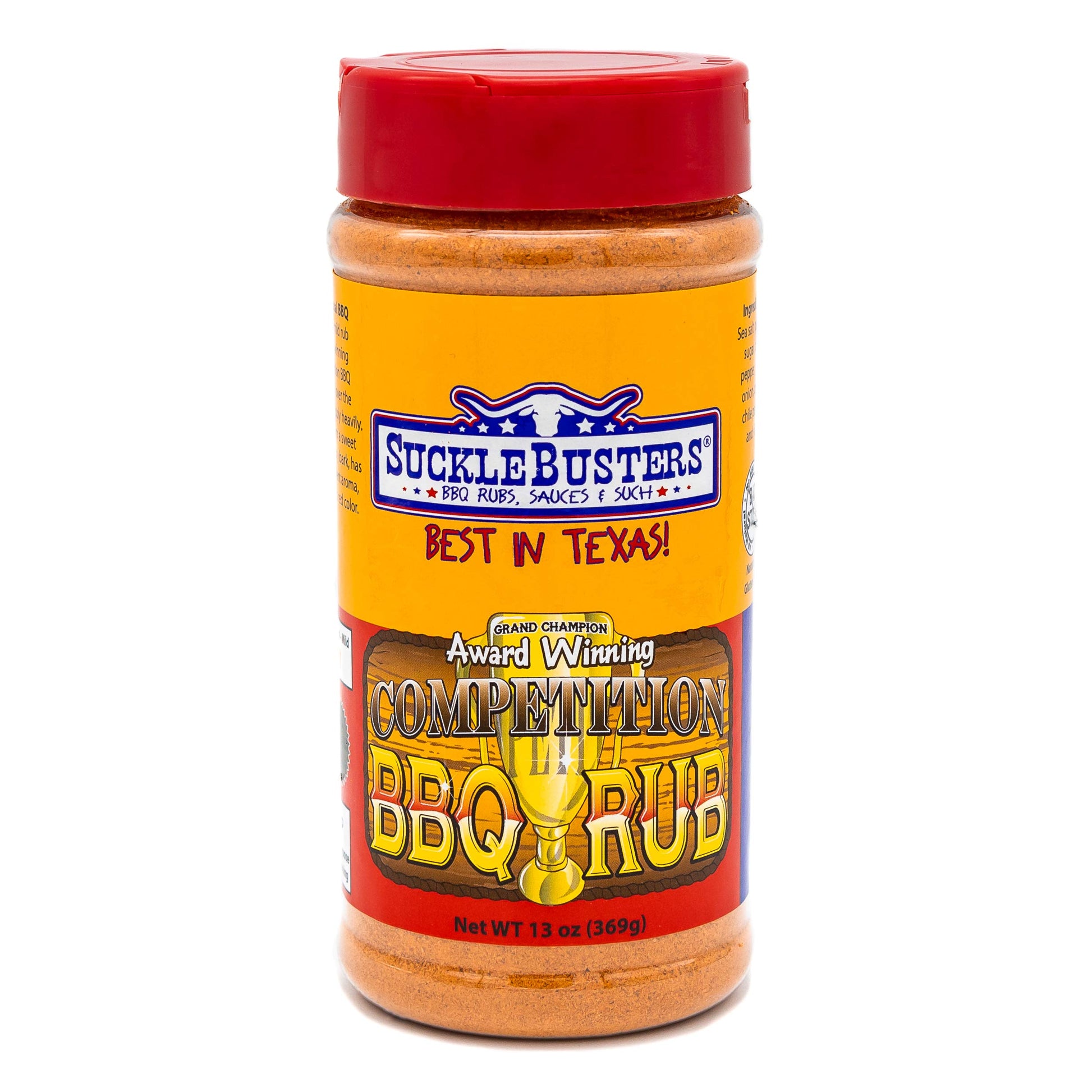 Sucklebusters Competition Bbq Rub: Award-Winning All-Purpose Seasoning, Traditional Bbq Rubs, Gluten-Free, No Msg Shaker (13Oz)