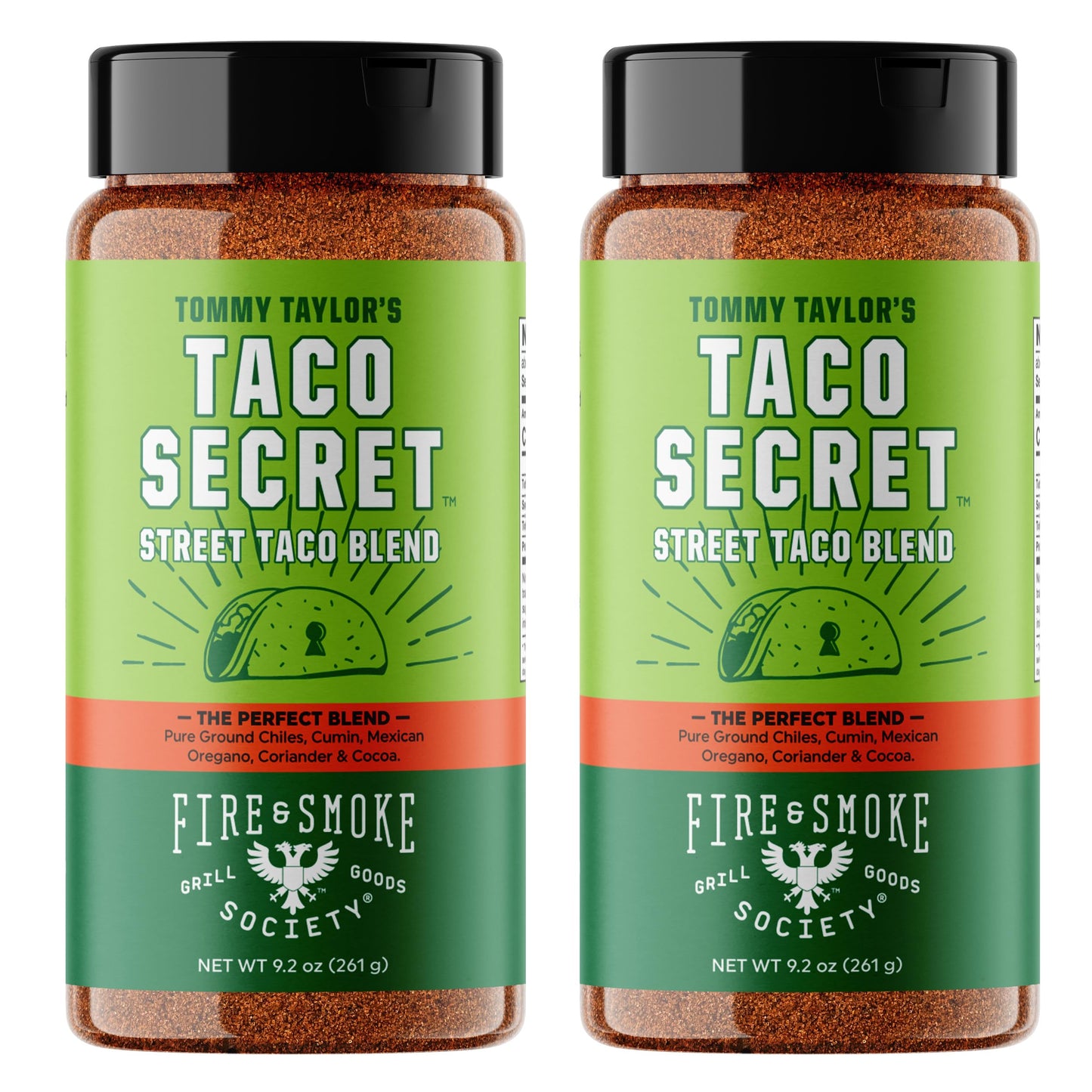 Fire & Smoke Society Taco Secret Taco Seasoning Mix | XL Bottles | Fajita Seasoning Mix, Carnitas, Meat, Mexican Spice Blend | M