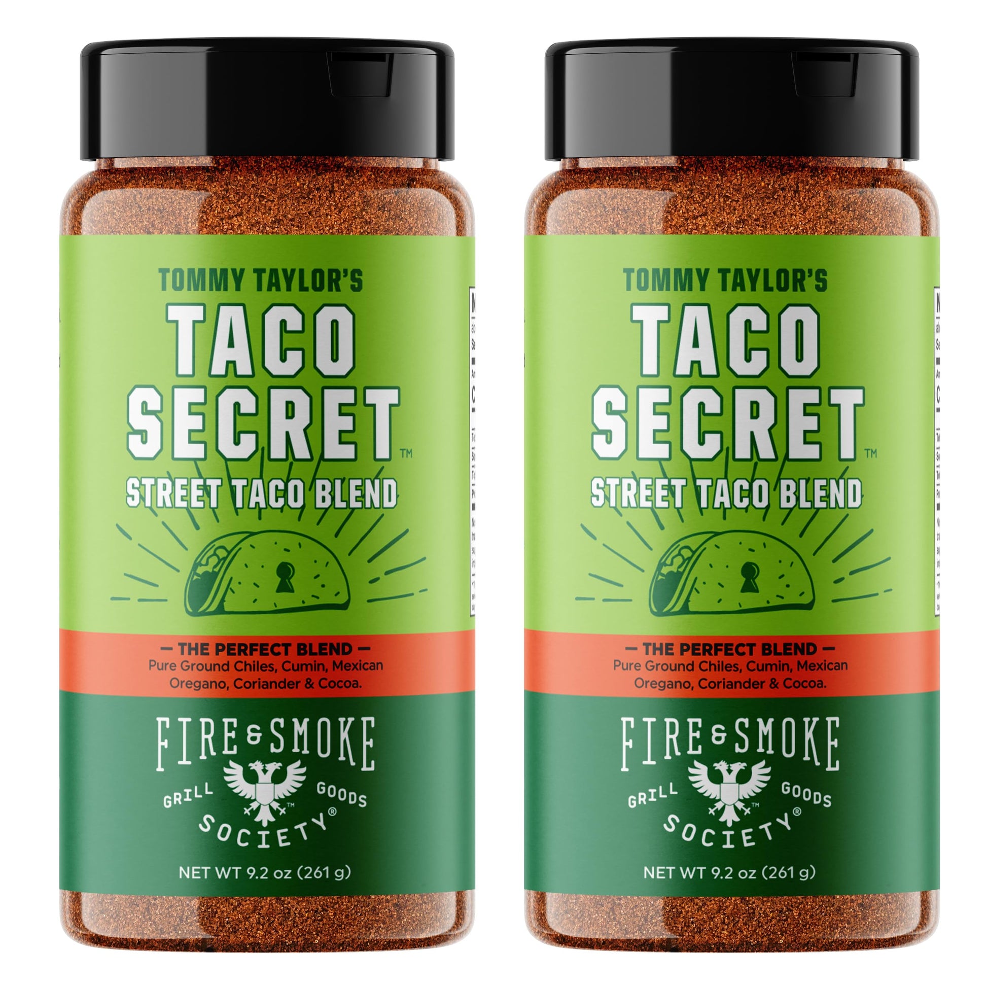Fire & Smoke Society Taco Secret Taco Seasoning Mix | XL Bottles | Fajita Seasoning Mix, Carnitas, Meat, Mexican Spice Blend | M