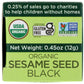 Spicely Organic Sesame Seeds Black Whole 0.45 Ounce Ecobox Certified Gluten Free