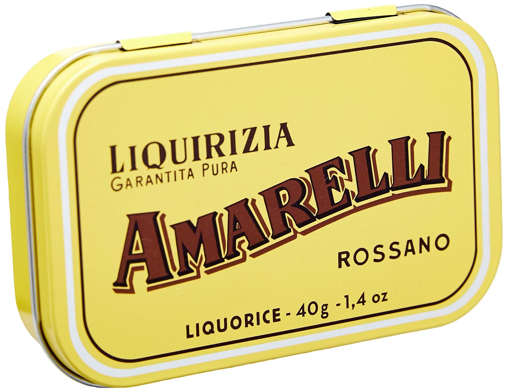 Amarelli Sugar-Free Licorice Pellets - Pure Black Hard Pastilles - 40g Tin - Model 3472