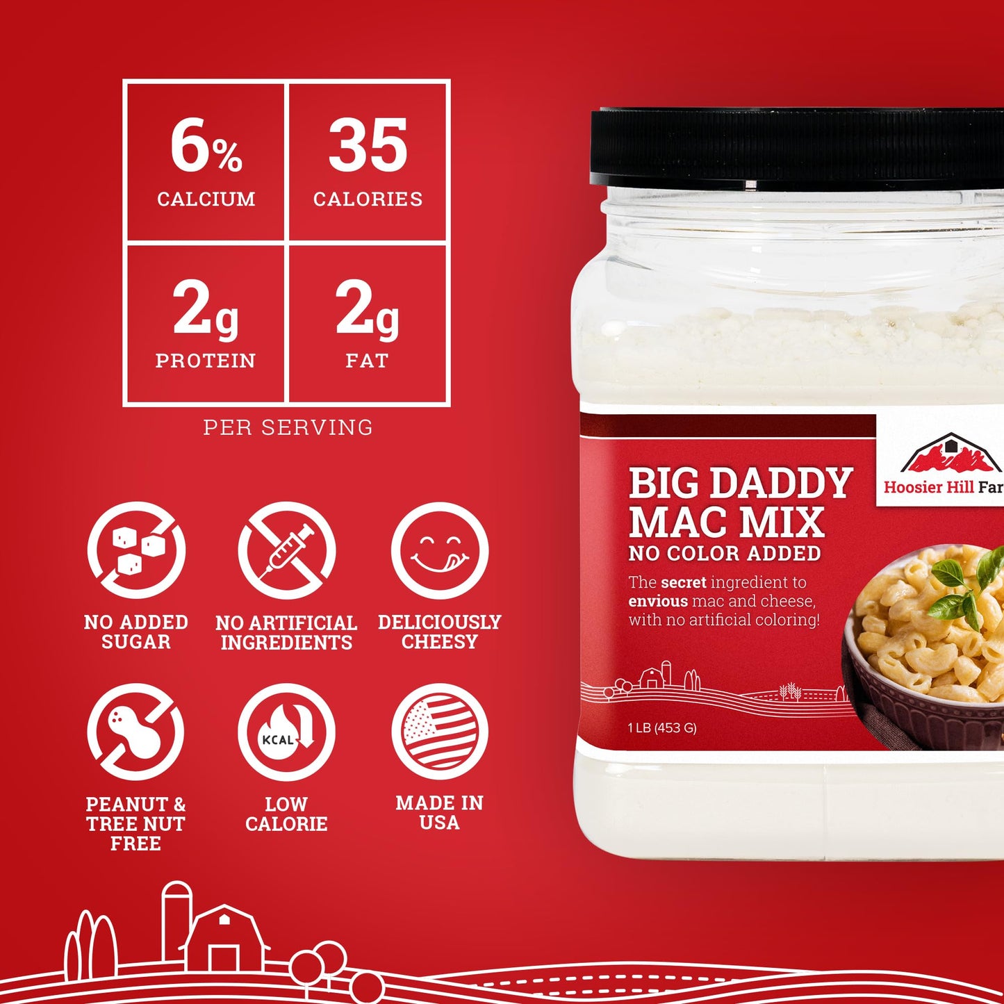 Hoosier Hill Farm Big Daddy Mac Mix, No Color Added, 1Lb (Pack Of 1)