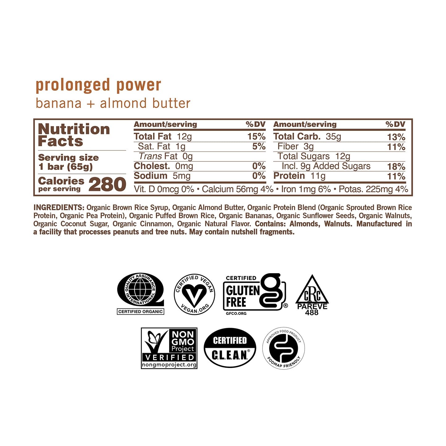 Gomacro Macrobar Organic Vegan Protein Bars - Banana + Almond Butter, 2.3 Ounce Bars, (Pack Of 12)