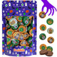 Fruidles Halloween Monster Money Coins, Trick-or-Treat Fillers, 1 Pound, Individually Wrapped, Orange/Green/Silver Foil