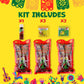 Chamoy Pickle Kit With Tajin, Lemon & Lime By Happy Packs | Pepinillos Con Chamoy | Includes 3 Chamoy Pickles | Mexican Candy Va