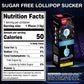 Amos Lollipop Candy, Audio Singing, Natural Blueberry Flavor, Small, Individually Wrapped