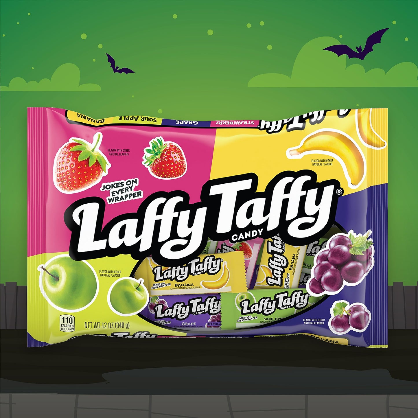 Laffy Taffy Candy, Assorted Mini Bars, 12 Ounce