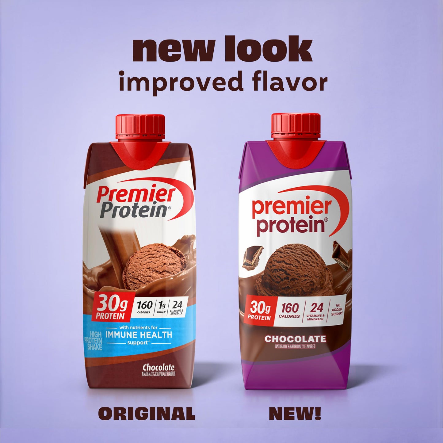 Premier Protein Shake, Chocolate, 30g Protein, No Added Sugar, 24 Vitamins & Minerals to Support Immune Health, 11 fl oz, 4 Pack