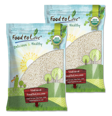 Food to Live Organic Arborio Rice, 20 Pounds Non-GMO, Short-Grain White Rice Variety, Superfino, Vegan, Kosher, Bulk. Creamy Tex