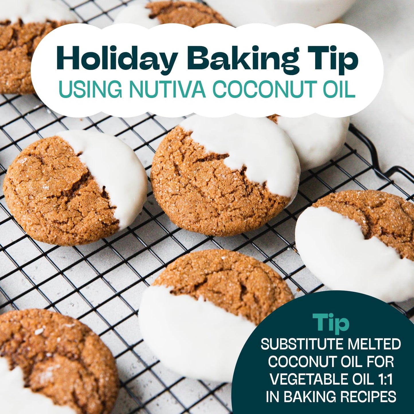 Nutiva Organic Coconut Oil 29 fl oz, Cold-Pressed, Fresh Flavor for Cooking Oil, Natural Hair Oil, Skin Oil, Massage Oil and, No