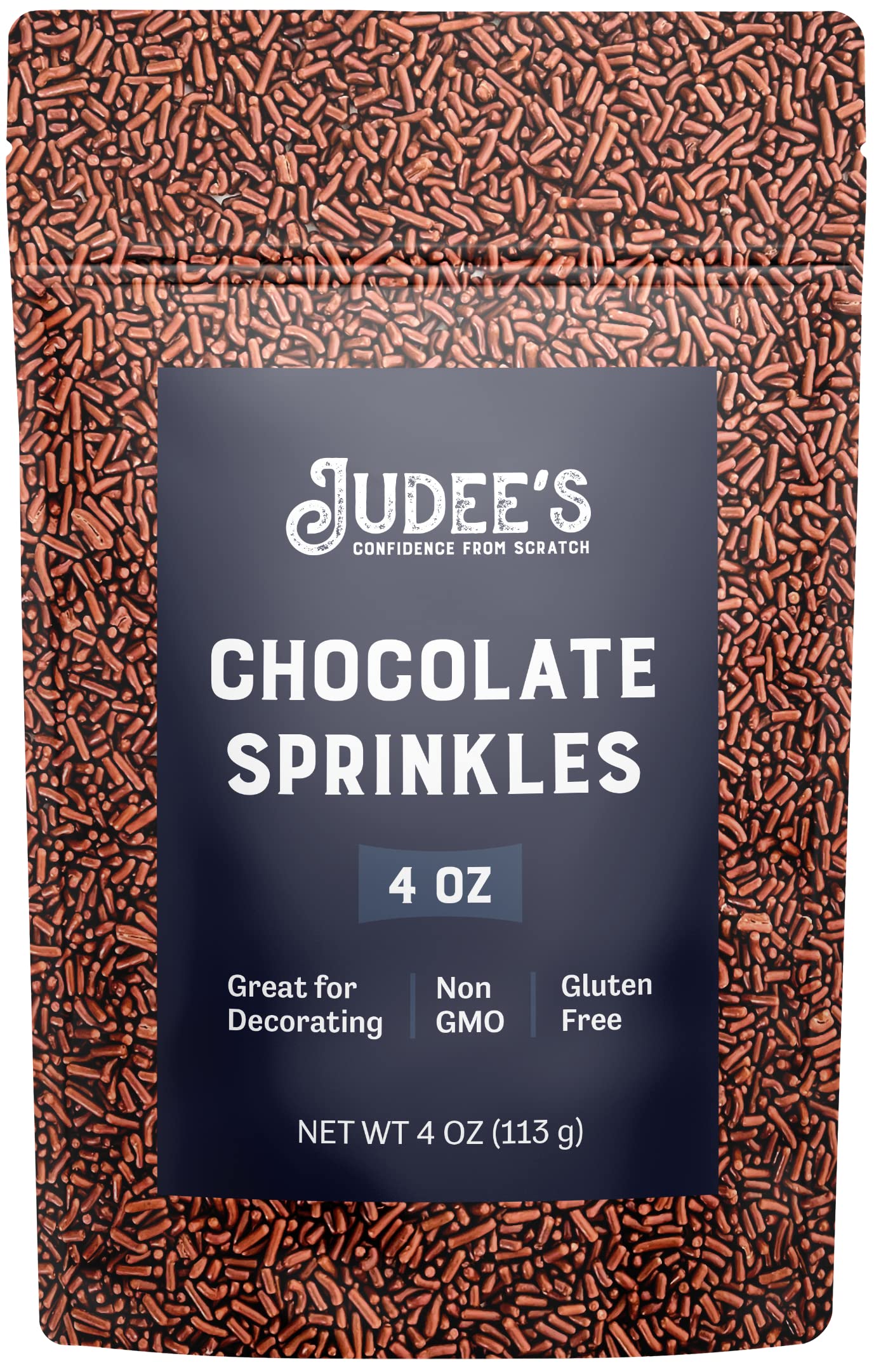 Judee'S Chocolate Sprinkles 4 Oz - Gluten-Free And Nut-Free - Brighten Up Your Baked Goods - Great For Cookie And Cake Decoratio