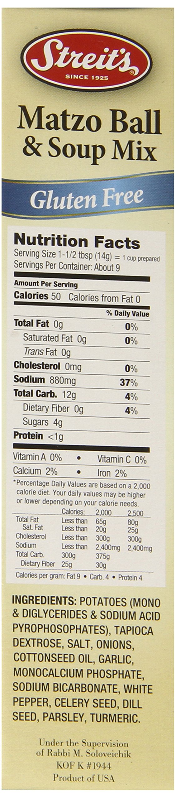 Streit'S Gluten Free Matzoh Ball Mix And Soup Mix, 4.5 Ounce