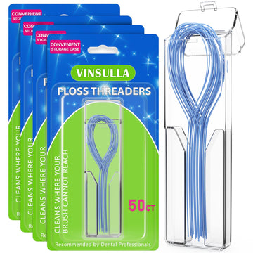 Floss Threaders For Braces, Bridges, And Implants 200 Count (Pack Of 4)