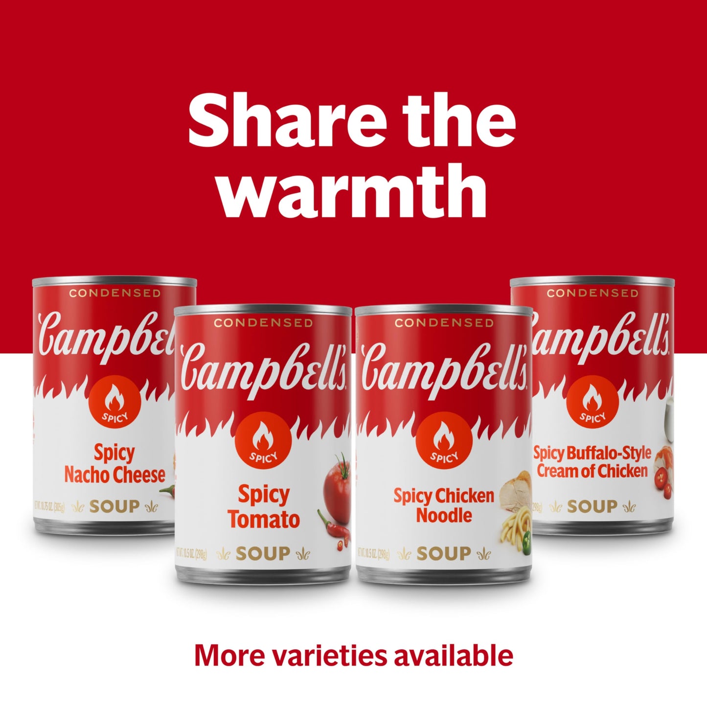 Campbell s Condensed Spicy Tomato Soup, 10.5 oz Can (Case of 12)