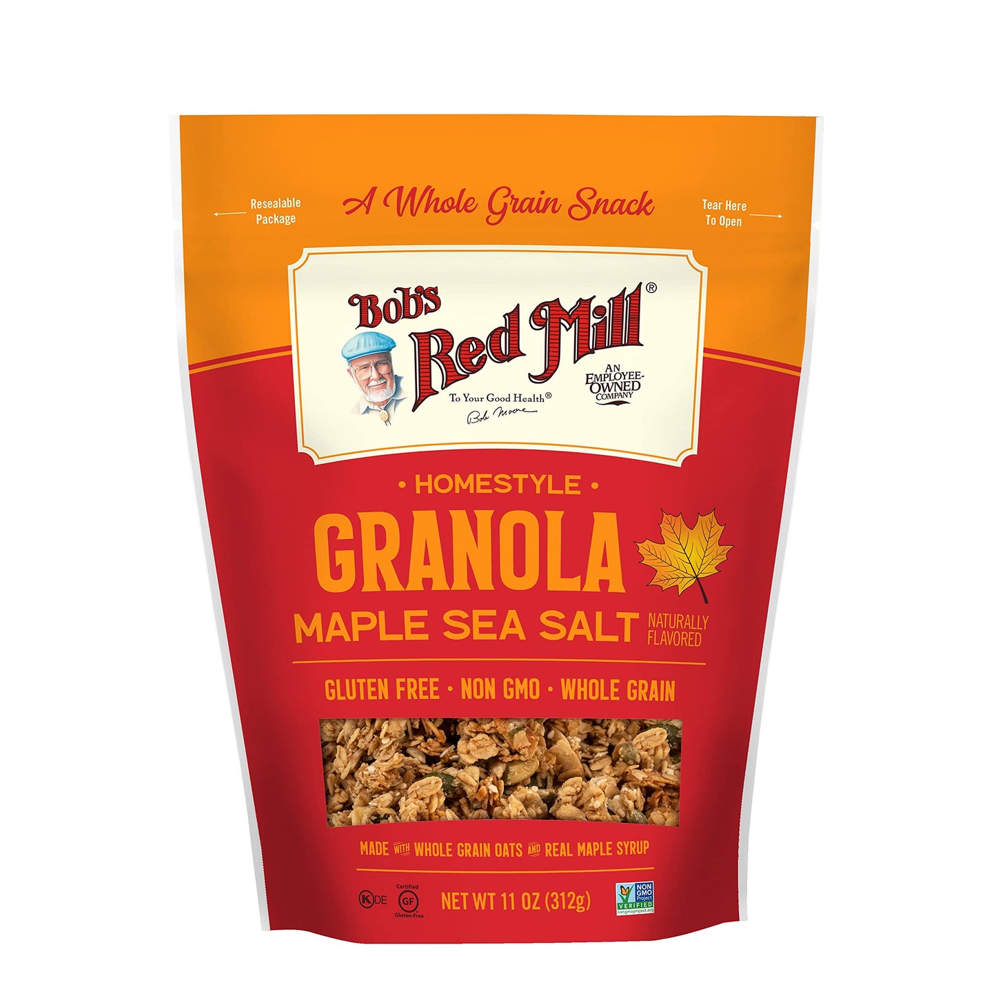 Bobs Red Mill Pan-Baked Granola Maple Sea Salt, 11 Ounce (Pack of 2)