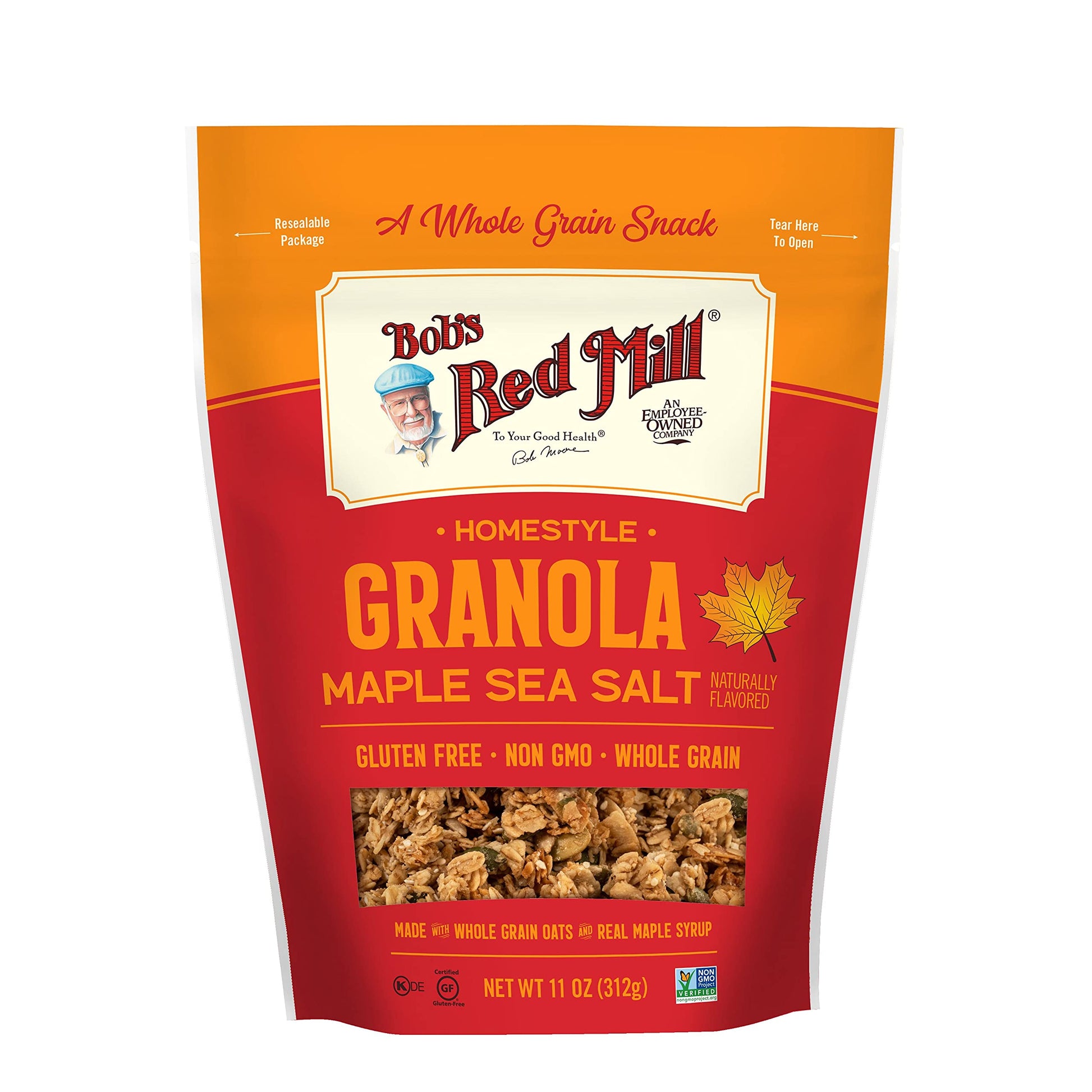 Bobs Red Mill Pan-Baked Granola Maple Sea Salt, 11 Ounce (Pack of 2)