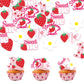 Foowztao 42Pcs Strawberry Cupcake Toppers, Edible Wafer Paper, Small, Picture15