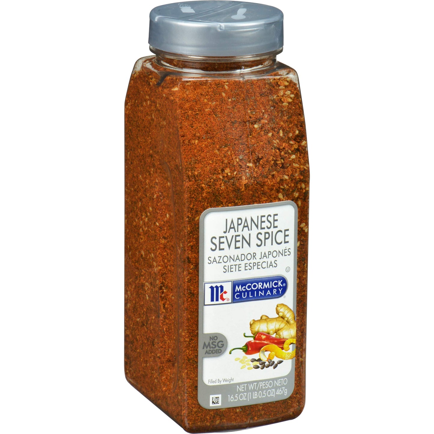 McCormick Culinary Japanese Seven Spice Seasoning, 16.5 oz, Brown, Herbal-Citrusy Umami Flavor