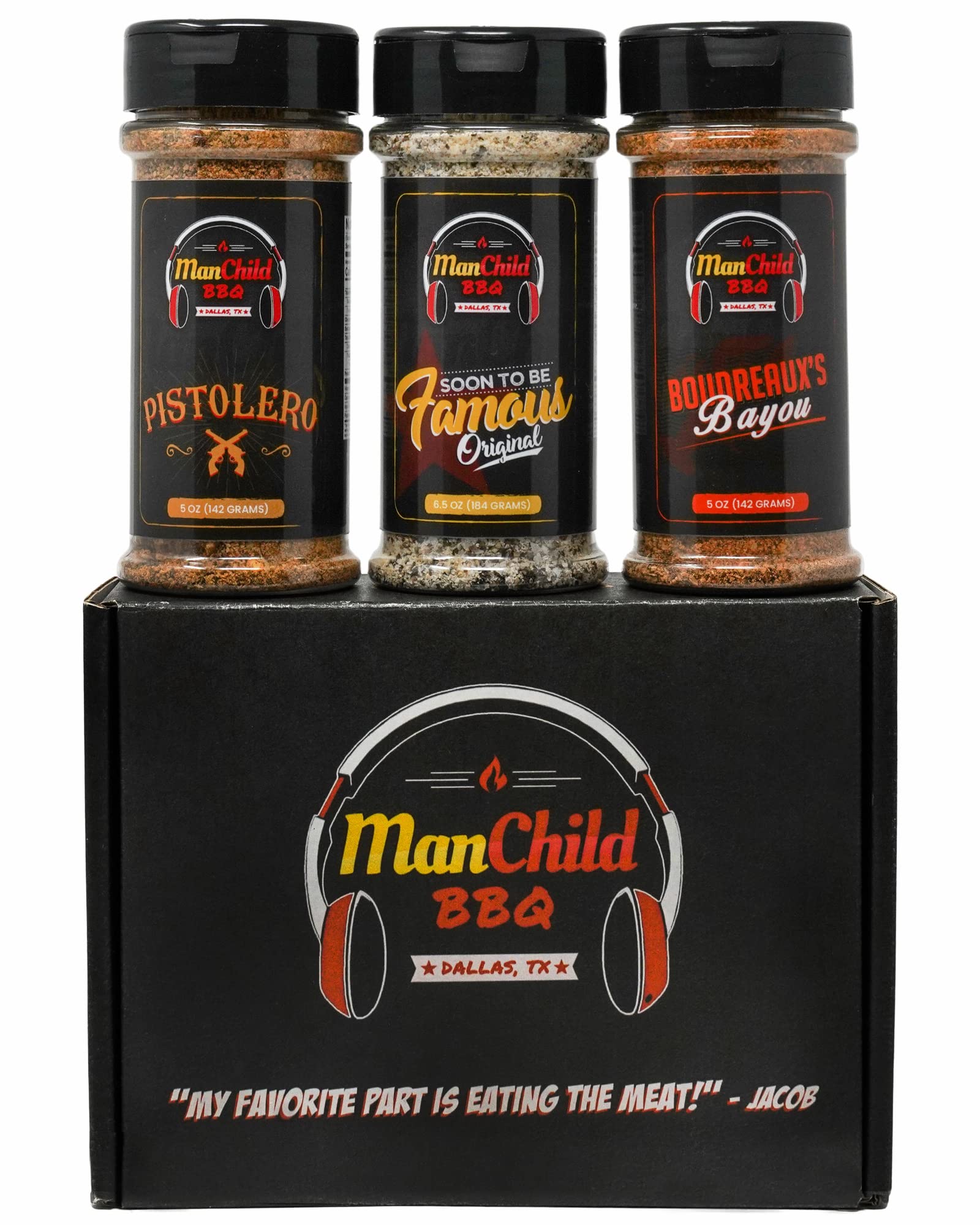 Five Star Seasonings BBQ Rub Gift Set | All Natural Spice Dry Rubs | 1.67 oz (Pack of 3) for Pork, Beef, Chicken, Ribs, Steak, Seafood