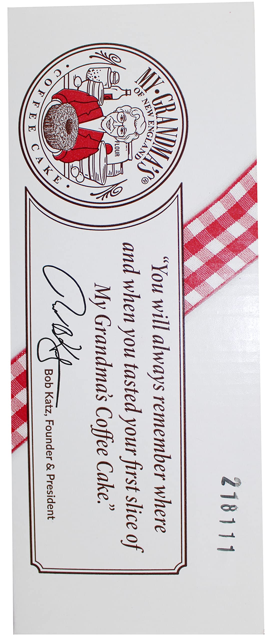 My Grandmas of New England Cinnamon Walnut Coffee Cake, 28 Ounce