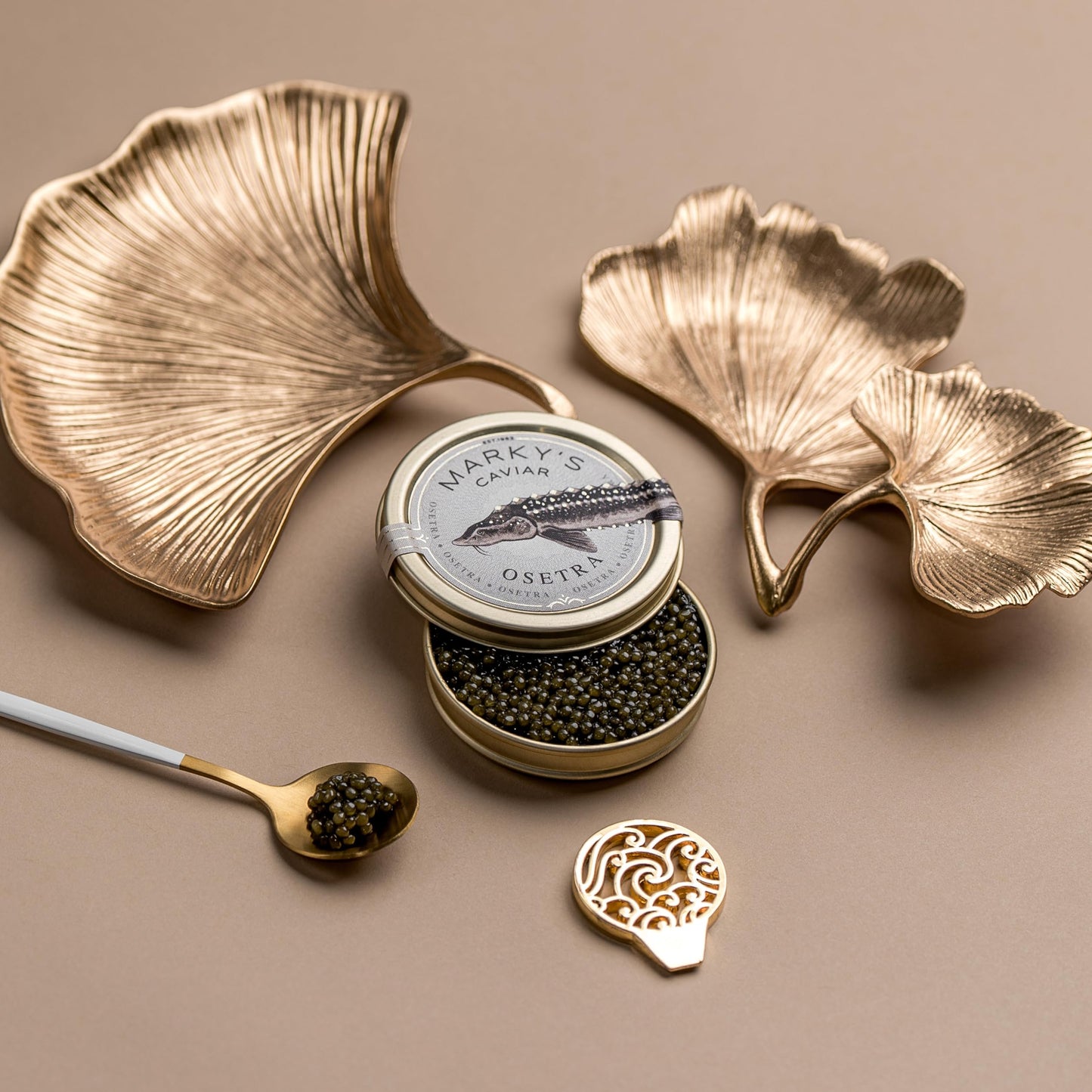 MARKYS Osetra Sturgeon Black Caviar - Malossol Ossetra Black Roe - 1.75 oz (50 g) - Guaranteed Overnight Shipping