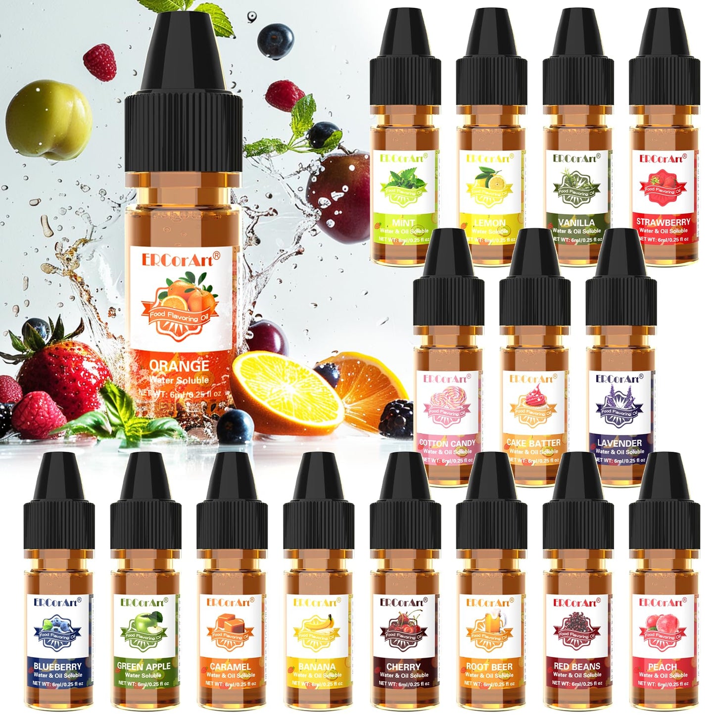 Food Flavoring Oil - 16 Liquid Lip Gloss Flavoring Oil, Concentrated Candy Pineapple Lavender Vanilla Extract Flavor Oil for Bak