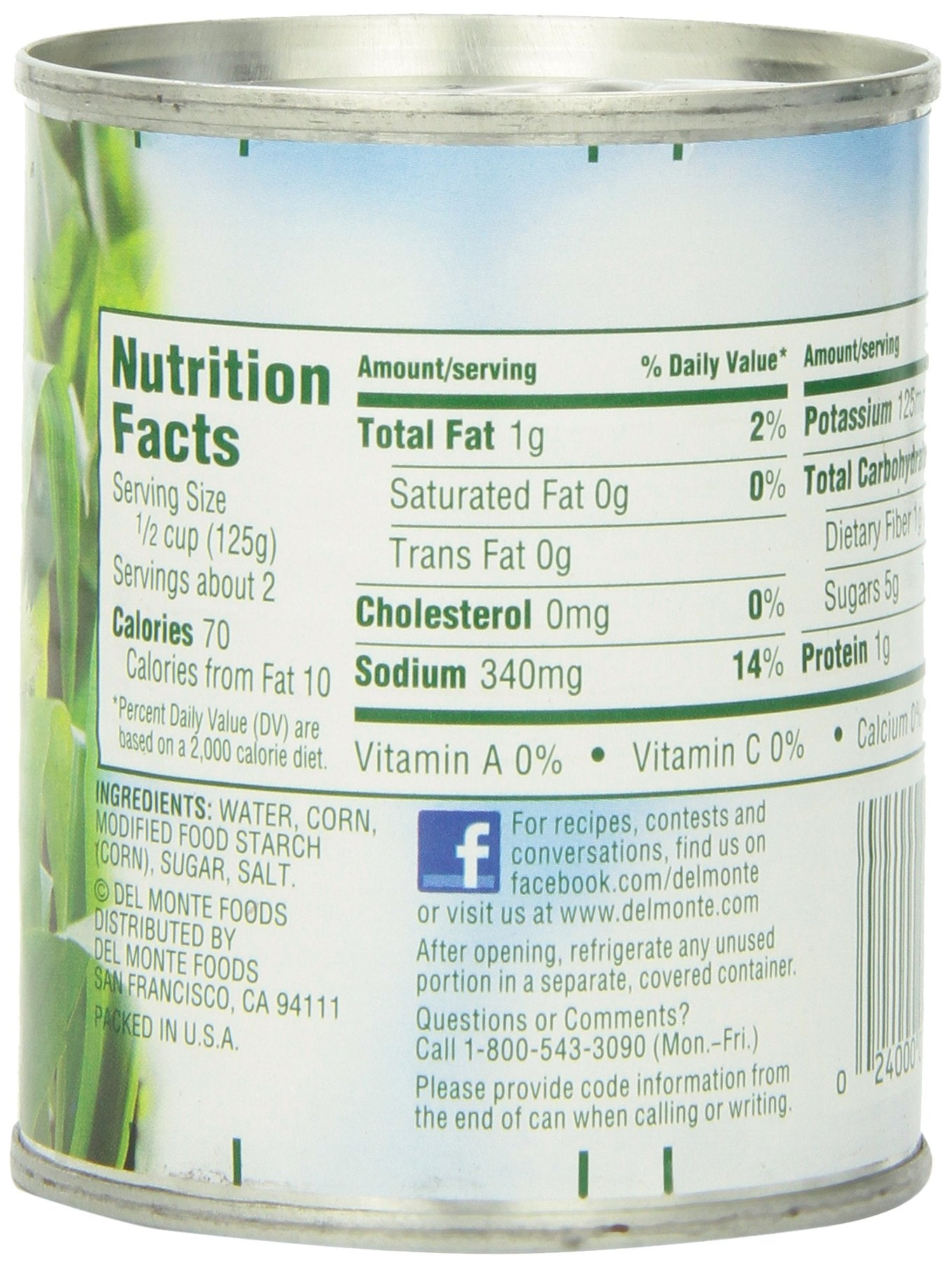 Del Monte Cream Style Corn, 8.25 Ounce (Pack Of 12)
