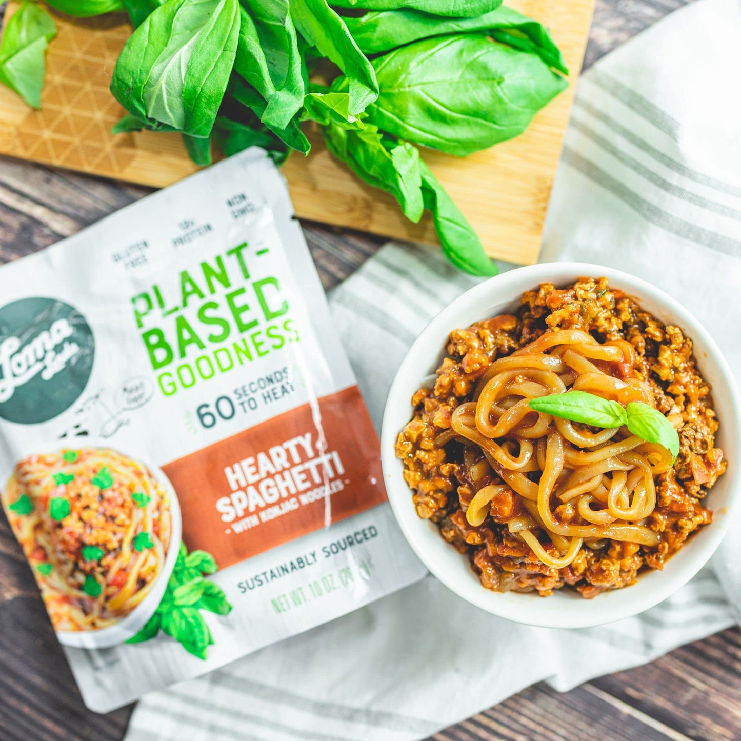 Loma Linda - Plant-Based Complete Meal Solution Packets (Hearty Spaghetti (10 Oz.), 6 Pack)