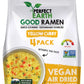 Perfect Earth Good Ramen Yellow Curry Noodles - Authentic Vibrant Thai Flavor, Medium Spice, Organic & Gluten-Free Instant Noodl