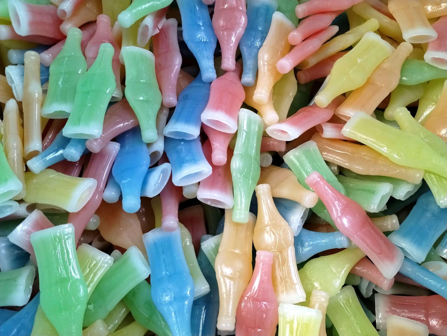 Wax Bottles - Nostalgic Retro Assorted Fruity Liquid Inside Chewy Wax Bottles 1 lb in a Resealable Bag