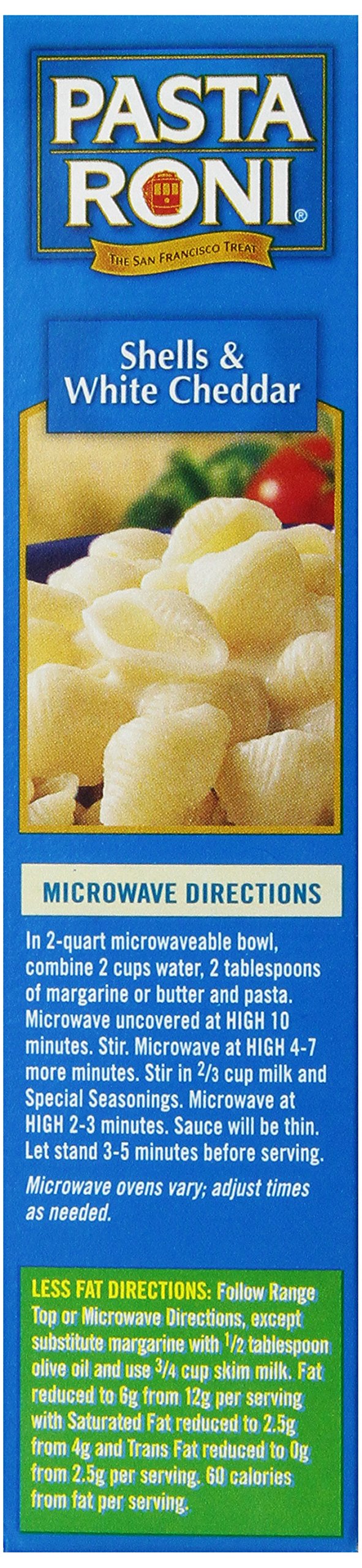 Pasta Roni Shells & White Cheddar Mix, 6.2 oz, Pack of 12, Model 10015300440323