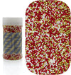 Dynastang 2mm Red & White & Super Gold Pearls Sprinkles Edible Pearls Cake Decorating Stars Cake Decorations Cupcake Toppers Coo