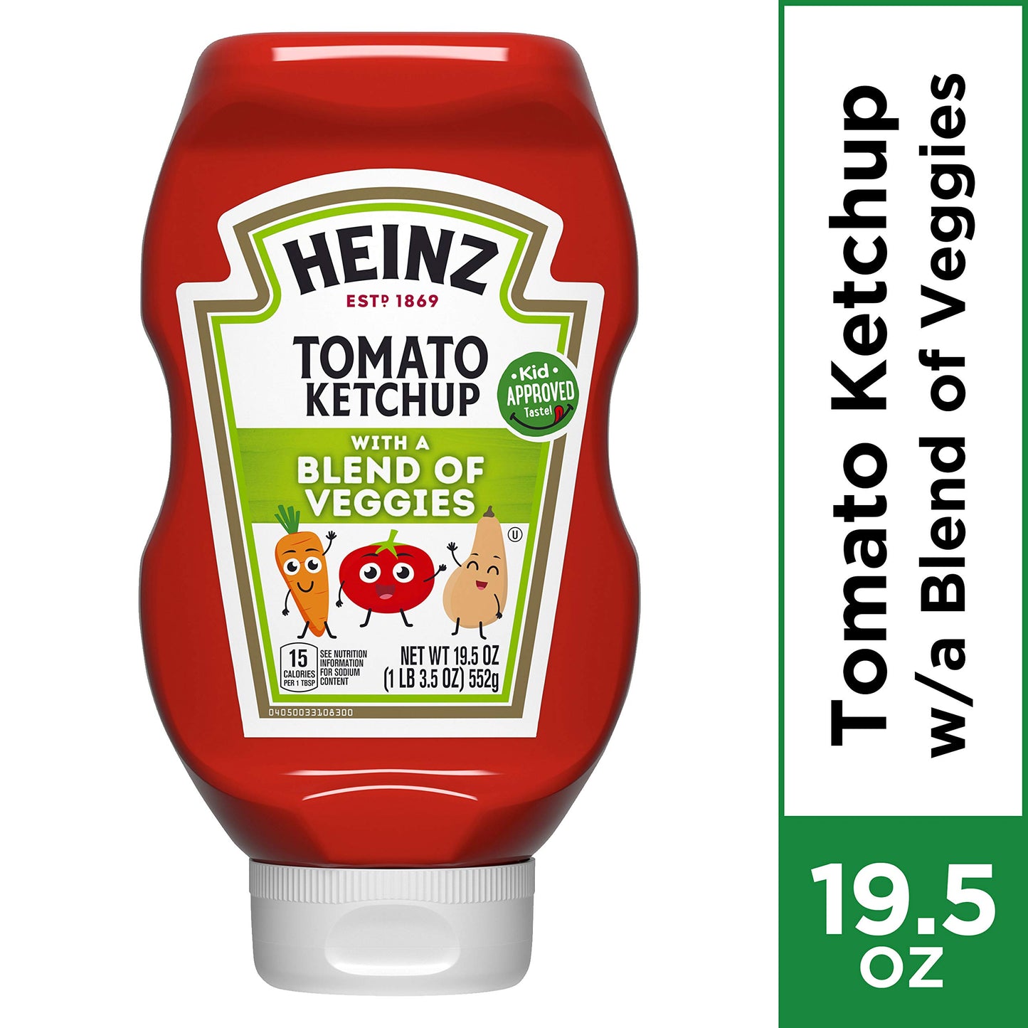 Heinz Tomato Ketchup with Veggies, 19.5 oz, 1.2 lb Pack