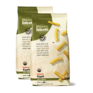 Organic Felicetti Rigati Pasta Italian Non-GMO 16oz (454g) 2 Pack