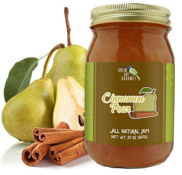 Green Jay Gourmet Cinnamon Pear Jam - All-Natural, Vegan, Gluten-Free - 20 Ounces