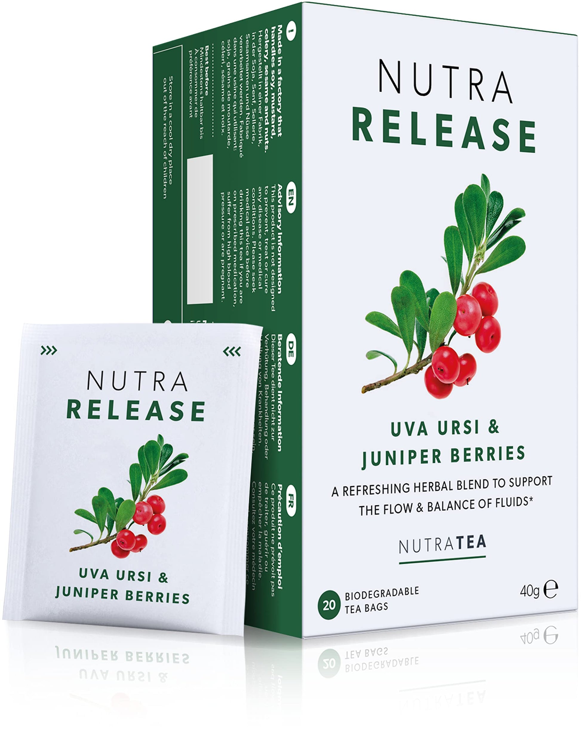 NUTRARELEASE - Kidney Tea | Bloated Stomach Tea - Includes Uva Ursi, Dandelion & Nettle - Assist With Water Retention & Digestio