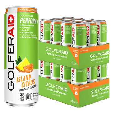 LIFEAID GOLFERAID Performance Blend, 12-oz Cans, Pack of 24, No Caffeine, Vegan, Clean Energy, Glucosamine, Turmeric, Electro