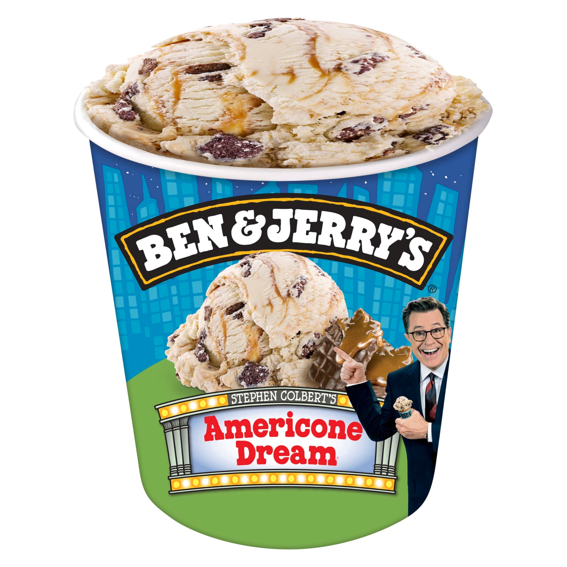 Ben & Jerrys Americone Dream Vanilla Ice Cream Pint Non-GMO 16 oz