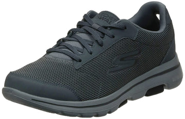 Skechers Mens Gowalk 5 Demitasse - Textured Knit Lace Up Performance Walking Shoe Sneaker,Charcoalblack,95 Ee - Wide 95 X_Wide U