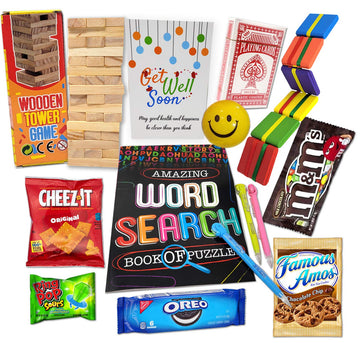 Kids Get Well Gift Basket, Care Package For A Sick Child Boy/Girl, Feel Better Soon For Home Or Hospital W/Activity Games, Toys,