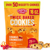 Cooper Street Twice-Baked Orange Cranberry Biscotti Cookies (16 oz) - Over 50 Biscotti per Bag Loaded with Real Fruit  Traditional Italian Snacks with Coffee or Tea - Dairy  Peanut & Soy Free  Kosher