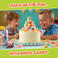 Candy Bricks, 24 Individual Party Favor Bags Of Tutti Frutti Flavored Candy Blocks For Construction Themed Fun, Brick Shaped Can