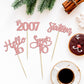 Gyufise 24 Pack Rose Gold Glitter 16Th Birthday Cupcake Toppers Hello Sweet 16 Sixteen Since 2009 Cupcake Picks For 16Th Birthday Party Cake Decorations Supplies